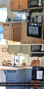 Tour this California Country Travel Trailer Renovation from Kalifornia Kountry of Instagram! Featured on MountainModernLife.com