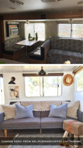 Tour this California Country Travel Trailer Renovation from Kalifornia Kountry of Instagram! Featured on MountainModernLife.com