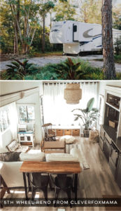 Tour this tiny home that feels more like a cozy cottage than a camper! Photos from CleverFoxMama (Instagram)