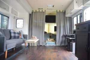 Tour this modern industrial RV Renovation from Us 3 + the RV! Featured on MountainModernLife.com