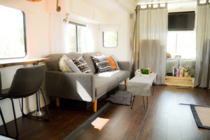 Tour this modern industrial RV Renovation from Us 3 + the RV! Featured on MountainModernLife.com