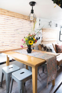 (Camper) Design Vibes Featuring ThoseByrneGirls: See how a family of 6 travels in this bohemian-inspired Camper! MountainModernLife.com