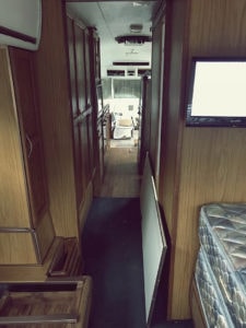 Tour this Renovated Airstream from Trailer Trashin' with Modern Finishes and Tropical Vibes! Featured on MountainModernLife.com