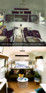 Tour this Renovated Airstream from Trailer Trashin' with Modern Finishes and Tropical Vibes! Featured on MountainModernLife.com
