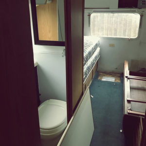 Tour this Renovated Airstream from Trailer Trashin' with Modern Finishes and Tropical Vibes! Featured on MountainModernLife.com