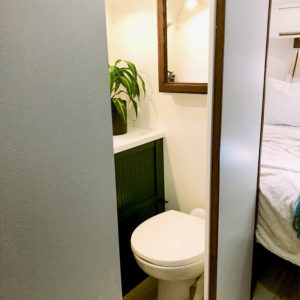 Tour this Renovated Airstream from Trailer Trashin' with Modern Finishes and Tropical Vibes! Featured on MountainModernLife.com