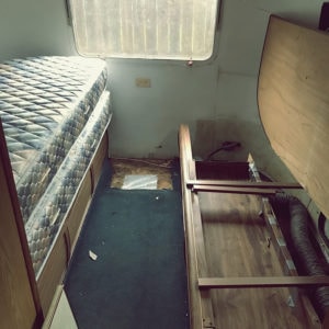 Tour this Renovated Airstream from Trailer Trashin' with Modern Finishes and Tropical Vibes! Featured on MountainModernLife.com