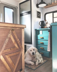 Tour this modern and eclectic camper from @OurTinyAbode!
