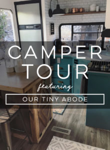 Tour this modern and eclectic camper from @OurTinyAbode!