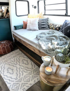 Tour this modern and eclectic camper from @OurTinyAbode!