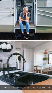 (Camper) Design Vibes Featuring LovetheTinyLife -Tour this renovated travel trailer perfect for a family of 3!