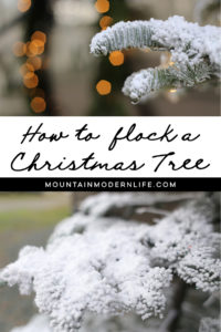 How to flock a Christmas tree with realistic results! See how easy it is to transform a real or artificial tree into a winter wonderland! MountainModernLife.com