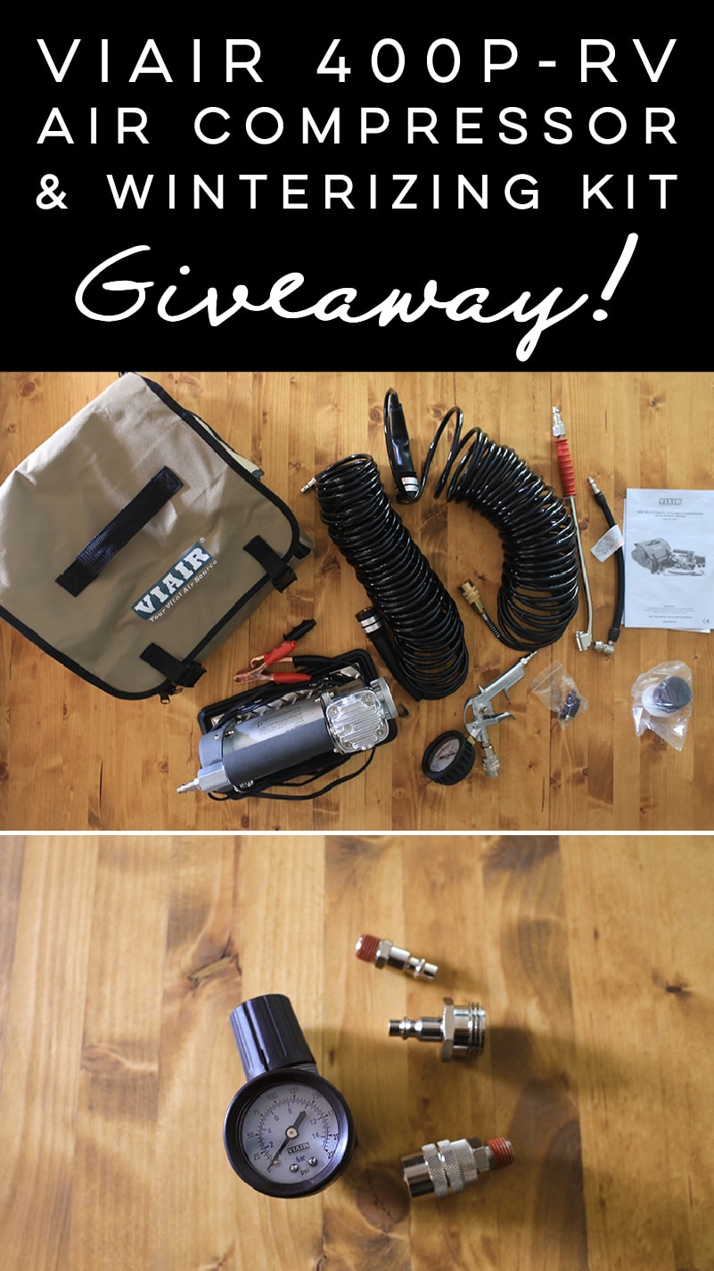 Viair Review + Giveaway! Enter to win the 400P-RV Portable Air Compressor and Winterizing Kit, the perfect gift for RV'ers! MountainModernLife.com