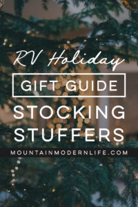 Need gift ideas for the nomad in your life? These RV stocking stuffers are not only useful, but they're compact too! #RVGiftGuide #RVstockingstuffers #RVLife