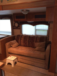 Tour this renovated camper inspired by international travel! // Photos from: ems_traveldiary on Instagram // Featured on MountainModernLife.com