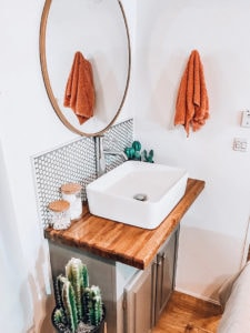 Tour this renovated camper inspired by international travel! // Photos from: ems_traveldiary on Instagram // Featured on MountainModernLife.com
