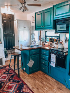Tour this renovated camper inspired by international travel! // Photos from: ems_traveldiary on Instagram // Featured on MountainModernLife.com
