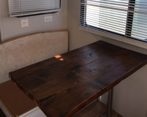 Tour this boho-inspired RV renovated for a family of 4 that's currently for sale! Photos from @CaitiJackson #campervibes #RVreno