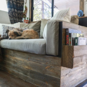 DIY Wood Planked Sofa in RV