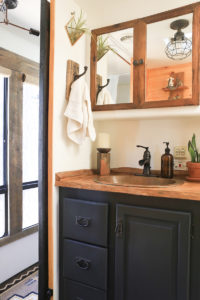 Rustic RV bathroom remodel