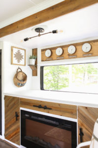 Custom media cabinet in RV