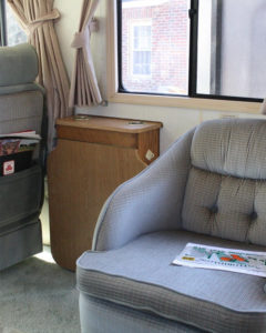 This couple lives on a blueberry farm in their bohemian-inspired RV! View the tour from @TheRamblrRV on MountainModernLife.com