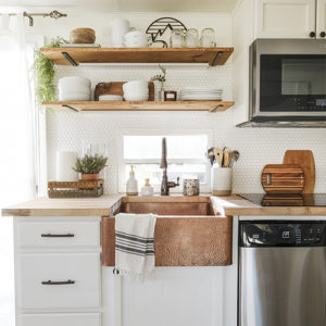 This RV remodel from JoyfullyGrowing will leave you speechless! See the before and after on MountainModernLife.com
