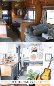 See how a couple transformed their 1989 motorhome into a bohemian-inspired sanctuary! View the tour from @TheRamblrRV on MountainModernLife.com