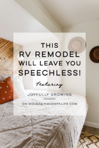 This RV remodel from JoyfullyGrowing will leave you speechless! See the before and after on MountainModernLife.com