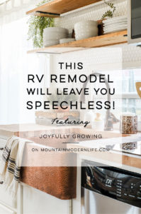 This RV remodel from JoyfullyGrowing will leave you speechless! See the before and after on MountainModernLife.com