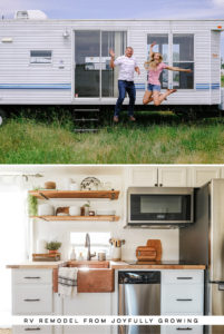 This RV remodel from JoyfullyGrowing will leave you speechless! See the before and after on MountainModernLife.com