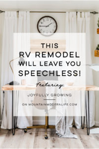 This RV remodel from JoyfullyGrowing will leave you speechless! See the before and after on MountainModernLife.com