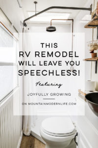 This RV remodel from JoyfullyGrowing will leave you speechless! See the before and after on MountainModernLife.com