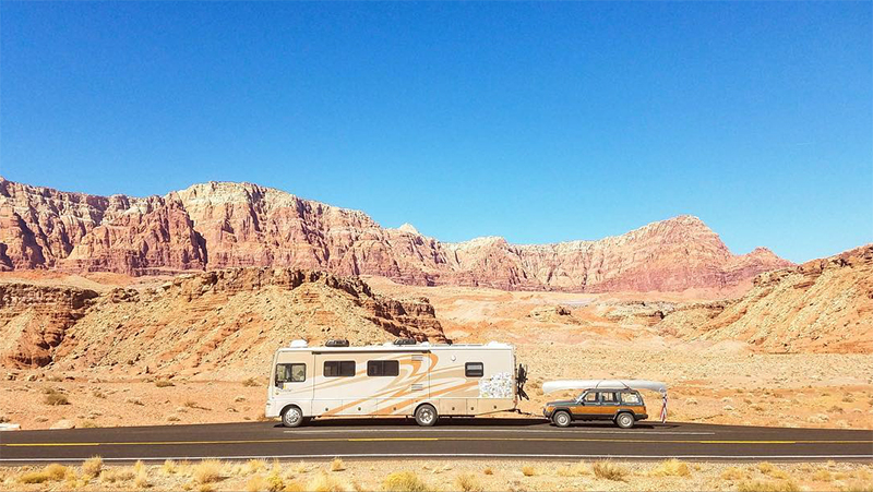 This RV has been transformed into an off-grid tiny home on wheels (and it's for sale!) Photos from @LifeAmongPines - view the tour on MountainModernLife.com