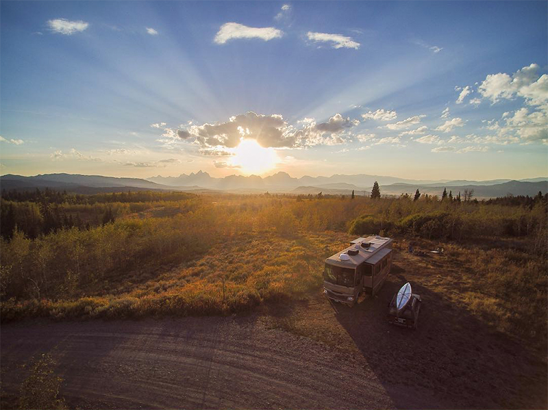 This RV has been transformed into an off-grid tiny home on wheels (and it's for sale!) Photos from @LifeAmongPines - view the tour on MountainModernLife.com