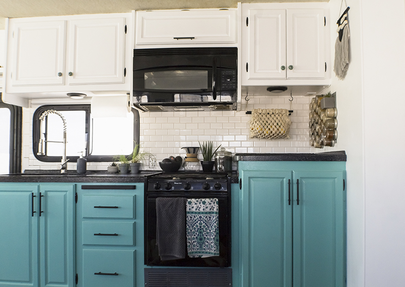 This RV has been transformed into an off-grid tiny home on wheels (and it's for sale!) Photos from @LifeAmongPines - view the tour on MountainModernLife.com