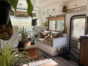 hanging plants inside RV