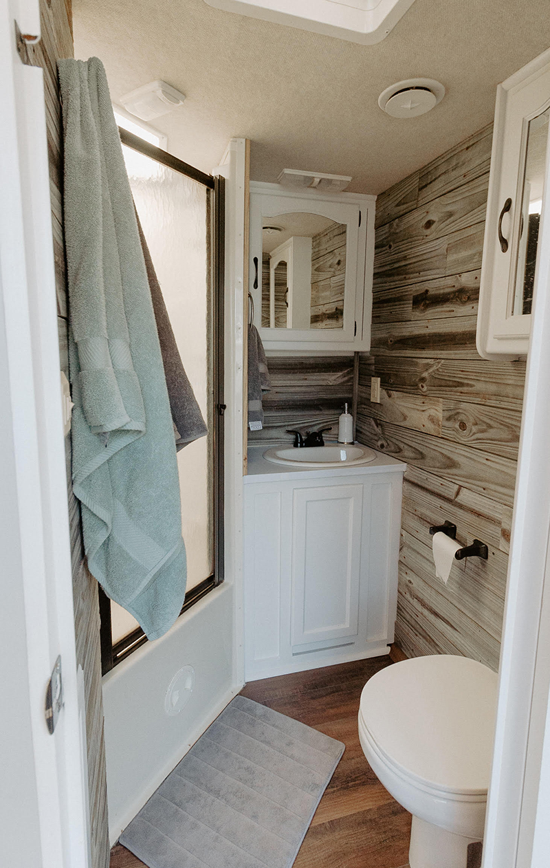 RV Bathroom Renovation from @meganleannjones - Featured on MountainModernLife.com