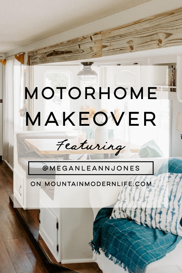 This outdated motorhome was transformed into a bright and beautiful home on wheels!