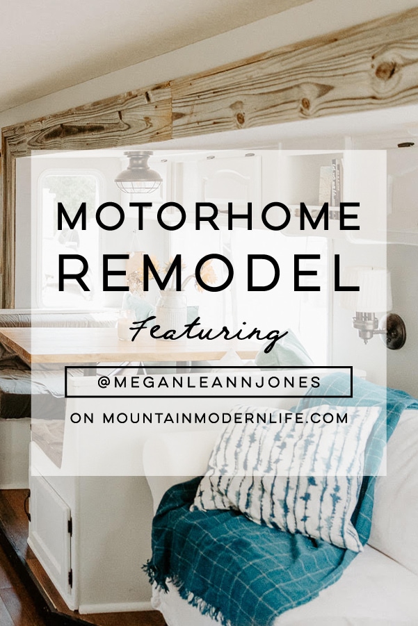 This outdated motorhome was transformed into a bright and beautiful home on wheels