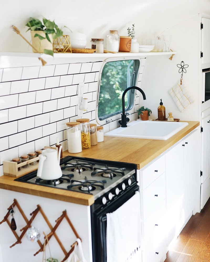 Airstream Kitchen Remodel from @provencher_adventure