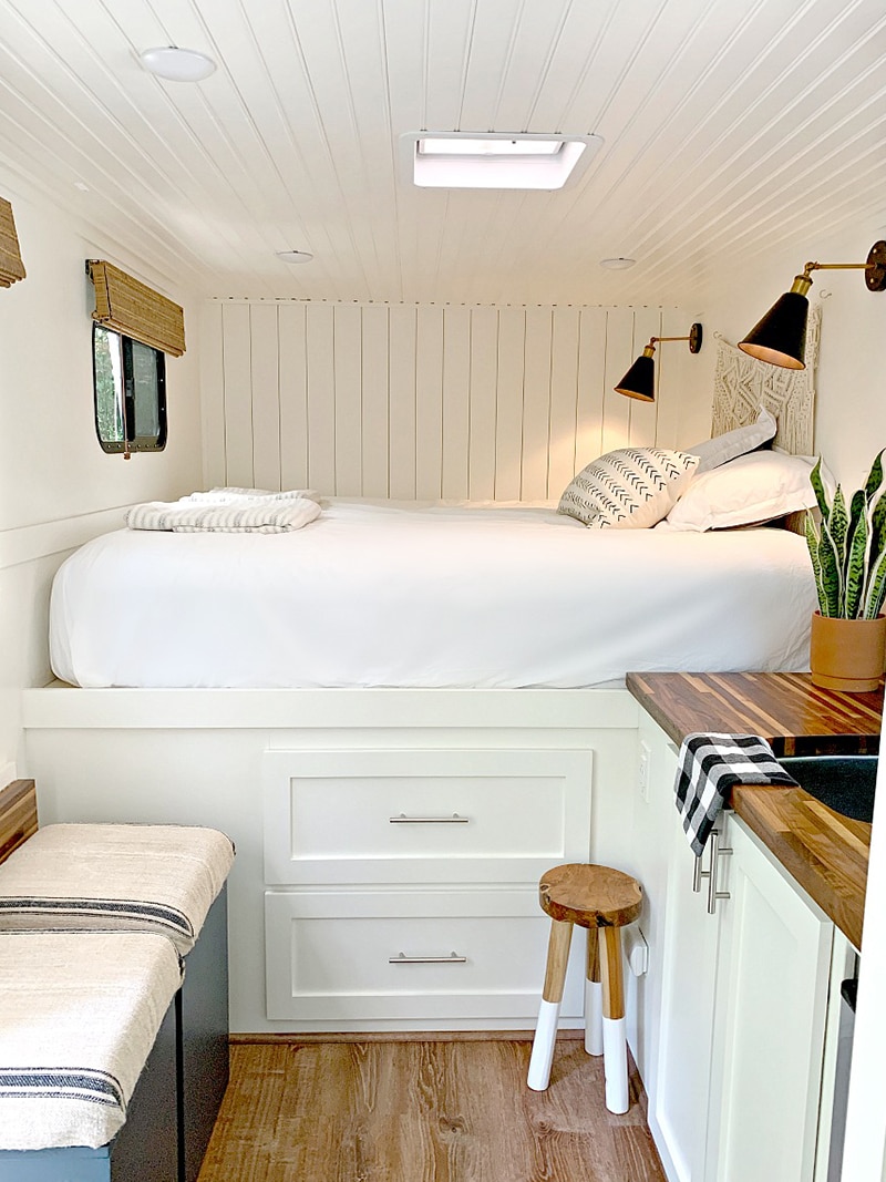 This may be the most stylish cargo trailer conversion you’ve ever seen! Come see how @ChatfieldCourt transformed an empty shell into a modern tiny home on wheels! Featured on MountainModernLife.com