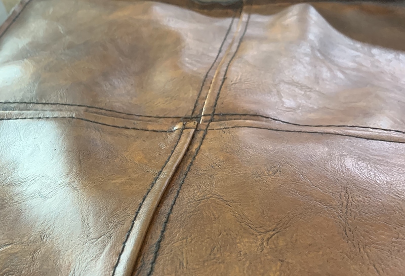 How to darken faux leather poufs with Leather Studio Acrylic Paint
