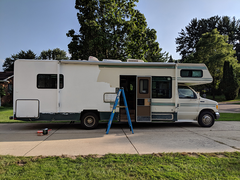 painting RV exterior