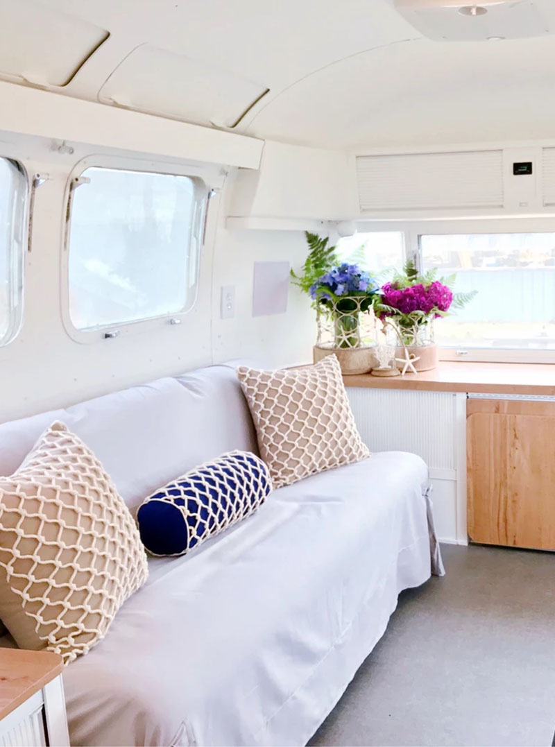 vintage camper remodeled interior