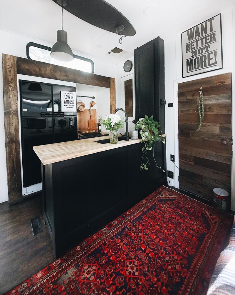 Renovated Toyhauler Kitchen from Asphalt Gypsy