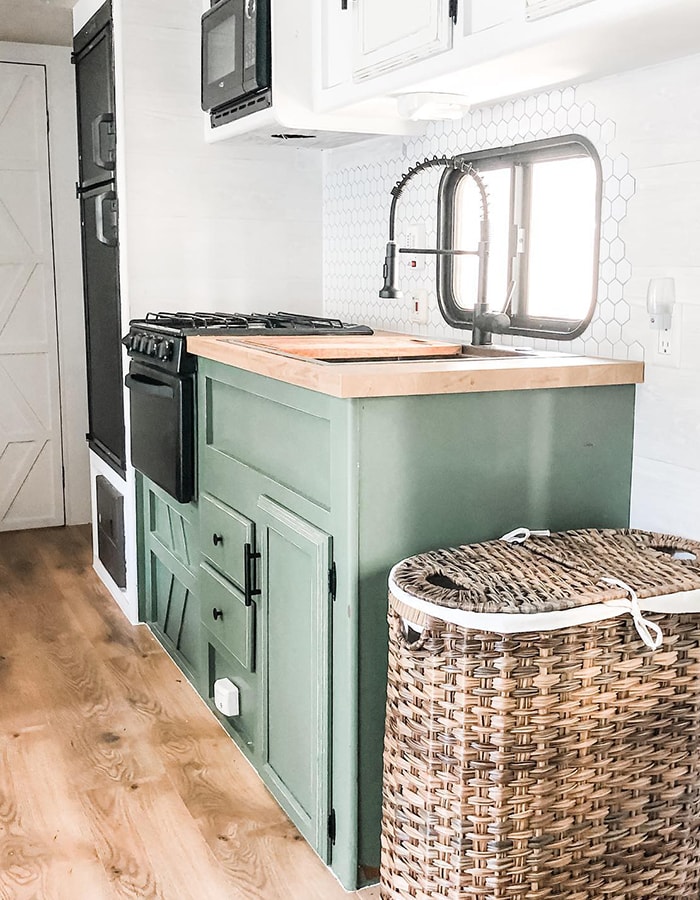 renovated RV kitchen