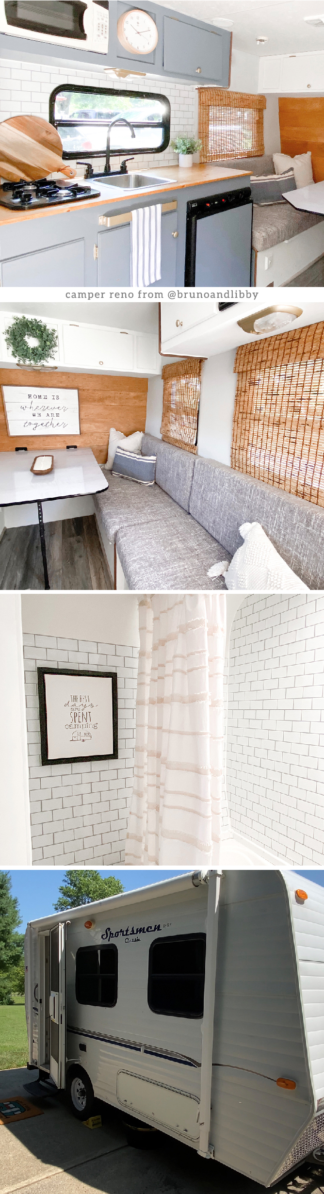 An accountant with a passion for DIY renovated this small camper for her recently retired parents