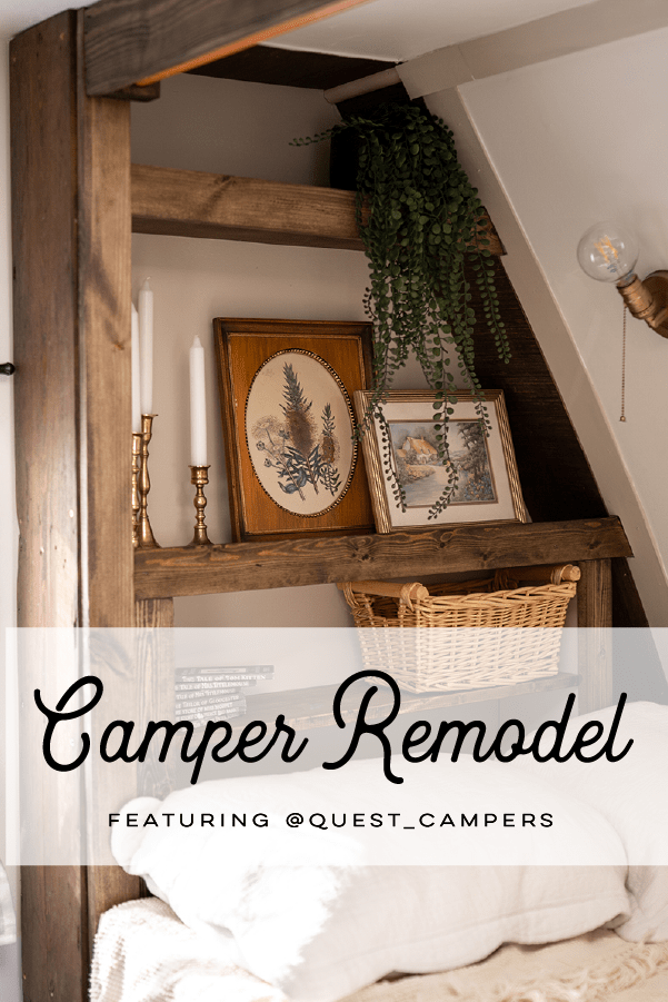 This vintage-country camper renovation has the coziest bed nook
