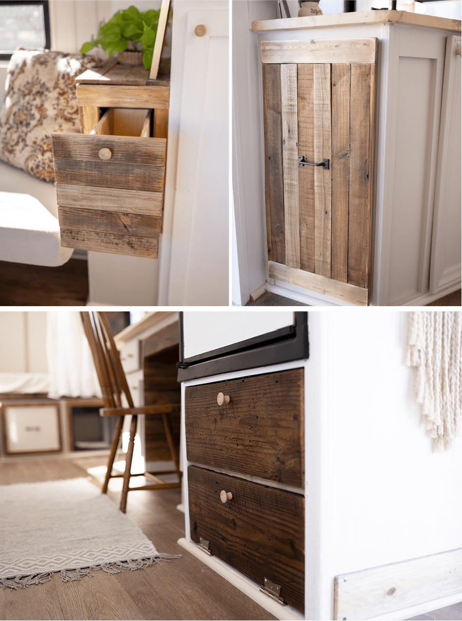 This vintage-country camper renovation has the coziest bed nook